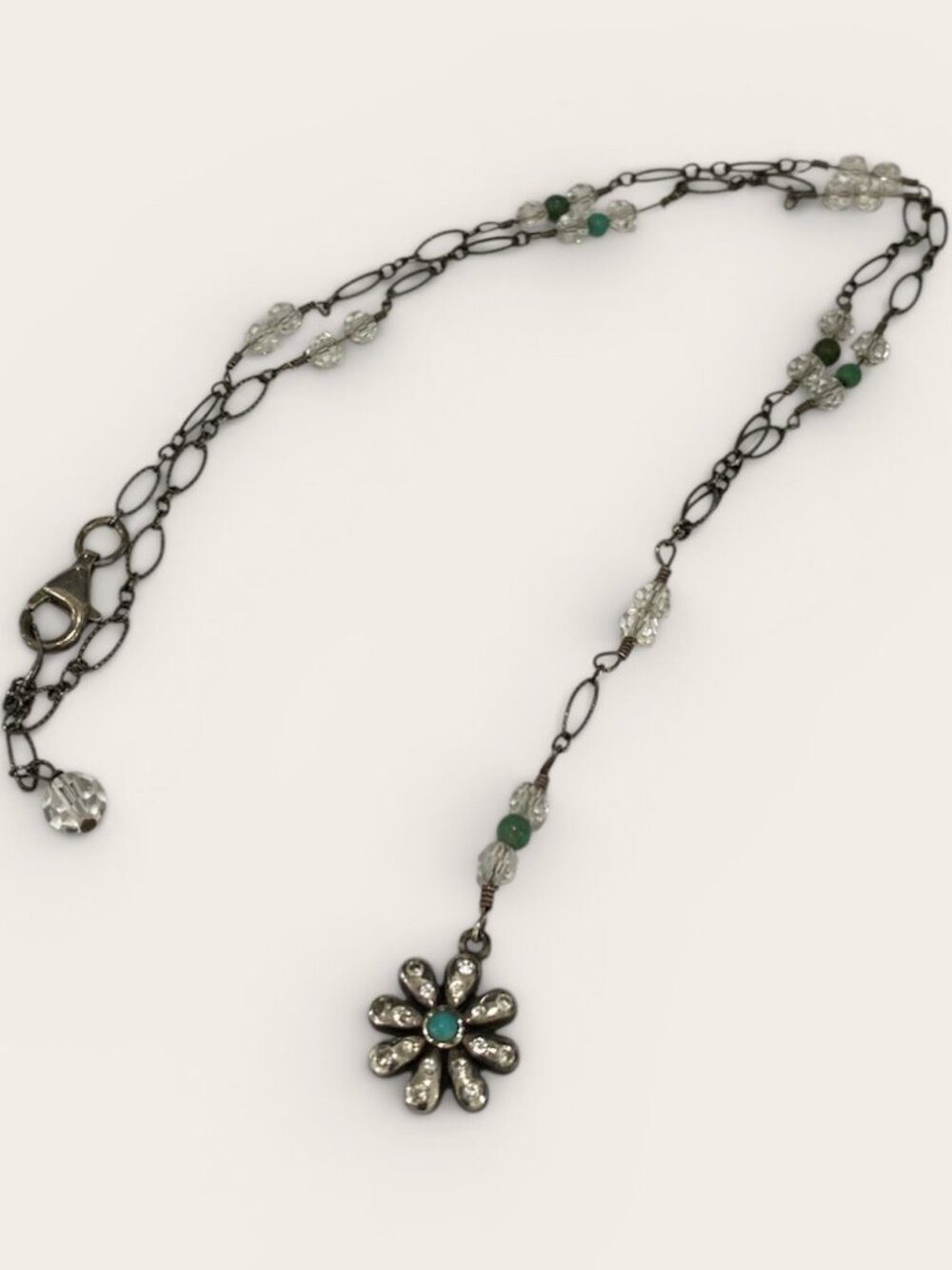 Barse Necklace, dainty flower -- beautiful